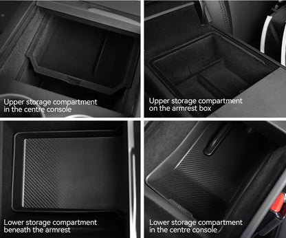 For Tesla Model 3 Y Highland Juniper 2026 Center Armrest Hidden Storage Box Cup Holder Console Organizer Box Accessories Beauty World Shop