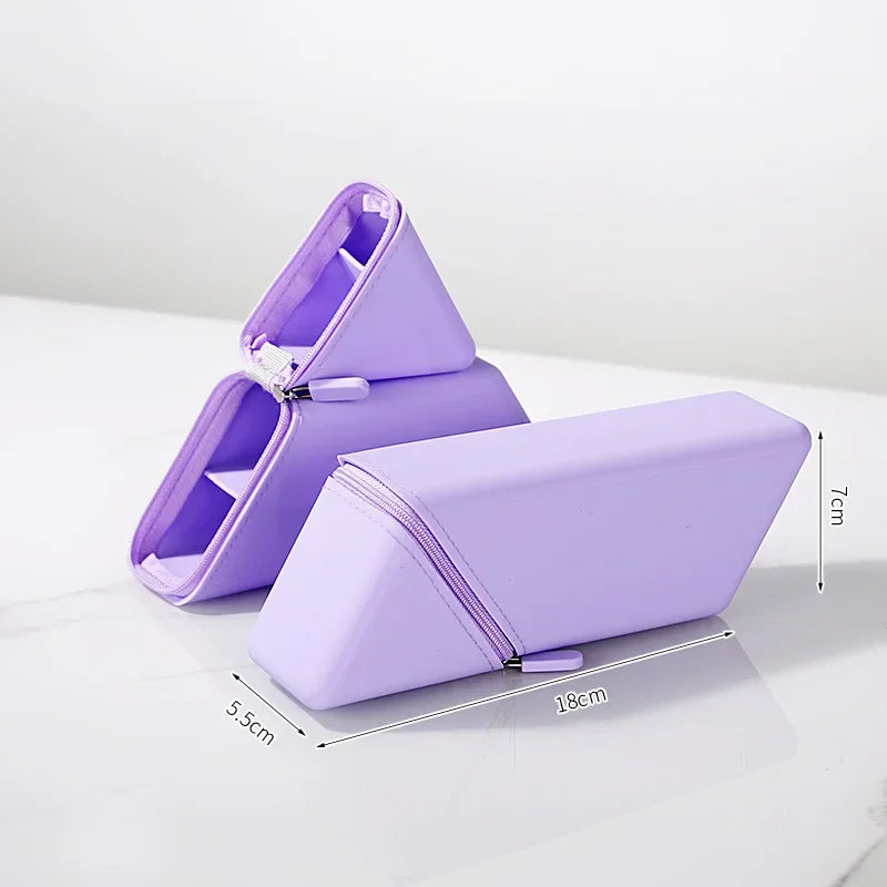 Stylish Silicone Pen Holder-Foldable Desktop Organizer for Office & Study,Multi-Purpose Stationery Cup,Perfect Gift for Students Beauty World Shop