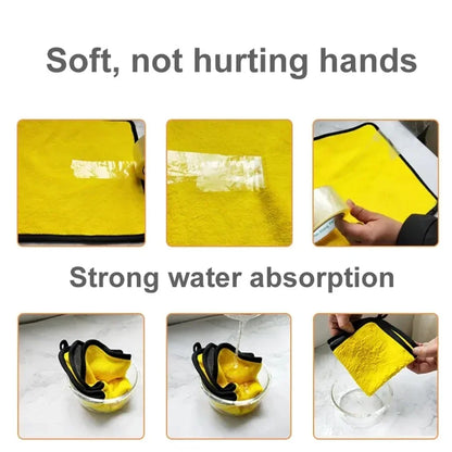 1/2/3/6/10pcs 30X60cm Microfiber Car Cleaning Towels Soft Quick Drying for Windows Mirrors Wiping Rags Double Layer Wash Cloth Beauty World Shop