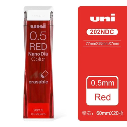Japan Uni Nano Dia Color 0.5-202NDC Colored Mechanical Pencil Leads Refills 0.5mm Writing Supplies 202NDC Beauty World Shop