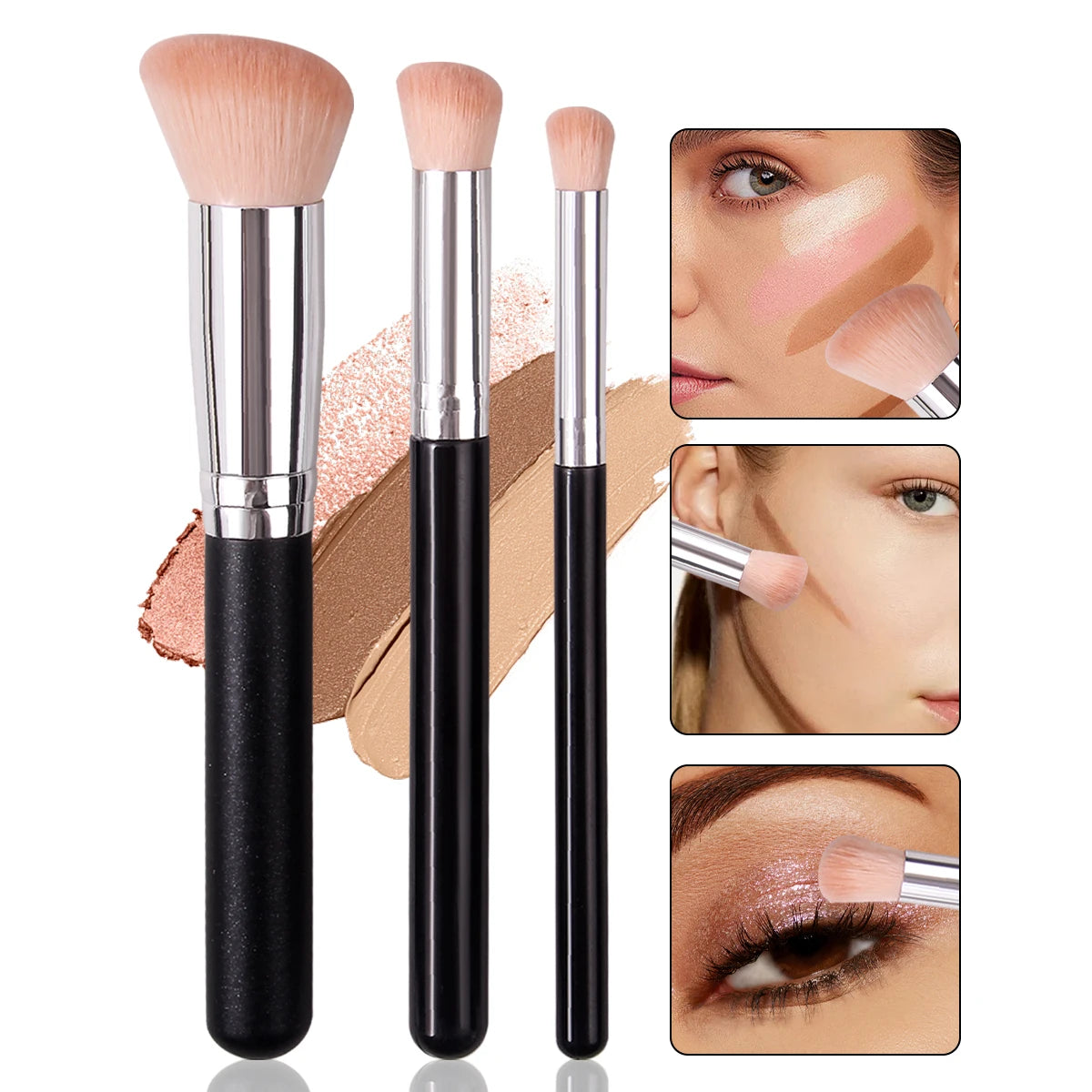 Foundation Concealer Brush, Premium Contour Blusher Brushes, Flawless Under Eye Dense Face Makeup Brush For Blending Beauty World Shop