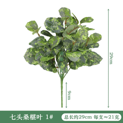 Artificial Plants Leaves Silk Tortoiseshell Leaf Dieffenbough Fake Small Fairy Taro Simulation Green Plant Living Room Decor Beauty World Shop