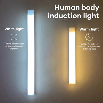 LED Bar Lights USB Rechargeable Motion Sensor Night Light Portable Induction Cabinet Light for Kitchen Room for Wardrobe Hallway Beauty Fashion