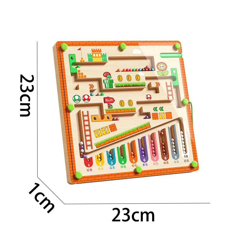 Children's Magnetic Maze Walking Ball Baby Concentration Training, Writing Logic Thinking 3 year Old Early Education Puzzle To Beauty World Shop