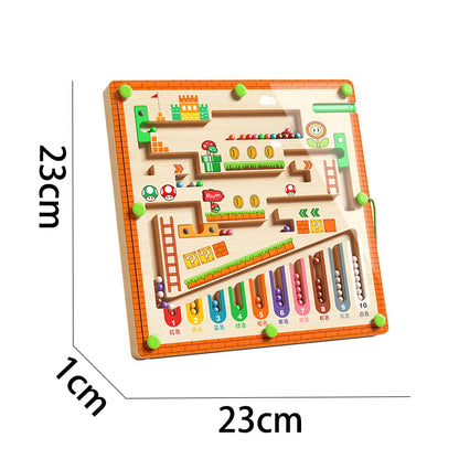 Children's Magnetic Maze Walking Ball Baby Concentration Training, Writing Logic Thinking 3 year Old Early Education Puzzle To Beauty World Shop