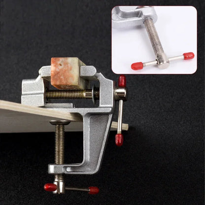 Small Jewelers Hobby  Clamp On Table Flat Pliers Tool Vice Bench Vise Muliti-Funcational 3.5&quot Aluminum Miniature Beauty World Shop