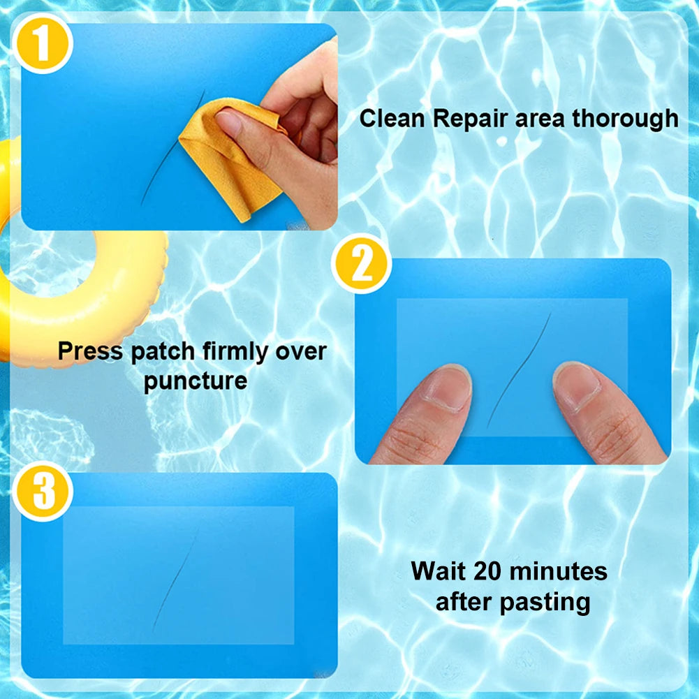 10-100pc Swimming Pool PVC Repair Patch Waterproof Swimming Ring Repair Kit Inflatable Boat Repair Patch Swimming Pool Accessory Beauty World Shop