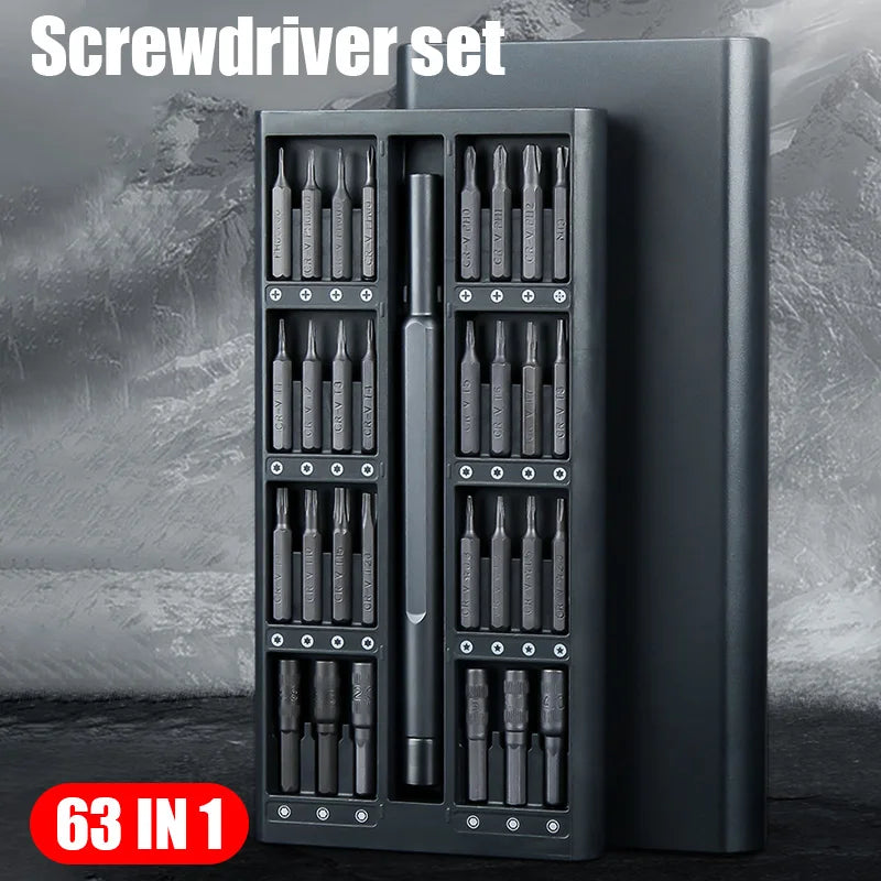 63 in 1 Precision Screwdriver Set Phillips Torx Magnetic Screw Driver Bit Professional Repair Tool Kit for IPhone Watch Camera Beauty World Shop