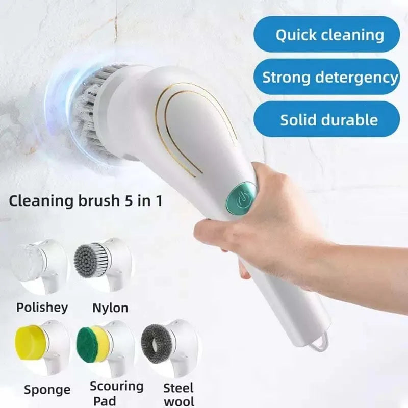 Usb Rechargeable Kitchen Dishwashing Brush Sink Cleaner Bathroom Bathtub Clean Brush Spin Scrubber Electric Cleaning Brush Beauty World Shop