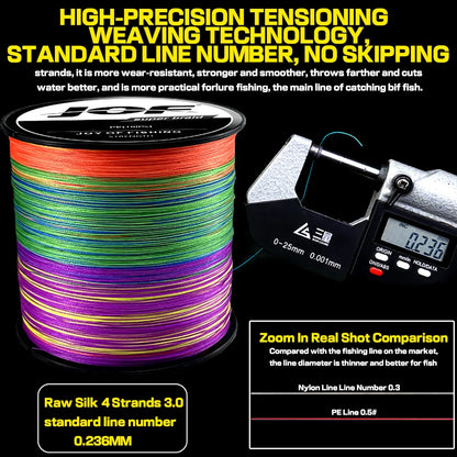 JOF 4 Strands Braided Fishing Line Multifilament 300M 500M 1000M Carp Fishing Japanese Braided Wire Fishing Accessories Pe Line Beauty World Shop