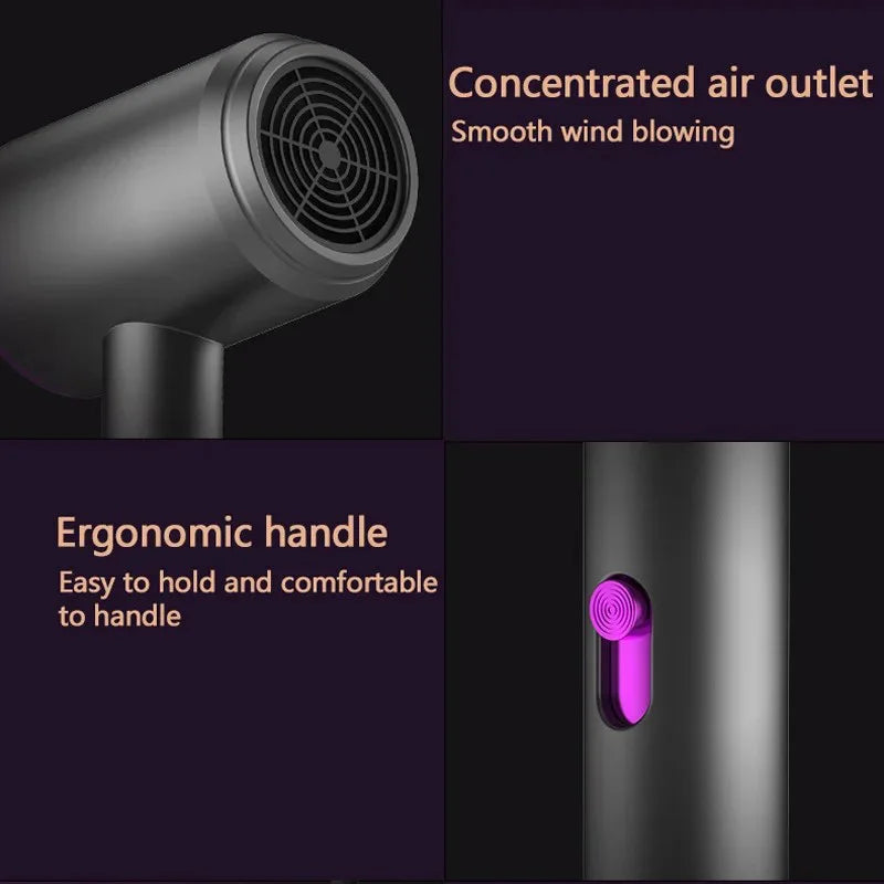 New High-Speed Hair Dryer High-Power Negative Ion Cold And Hot Ultra Silent Professional Hair Dryer For Home Hair Salons Beauty World Shop
