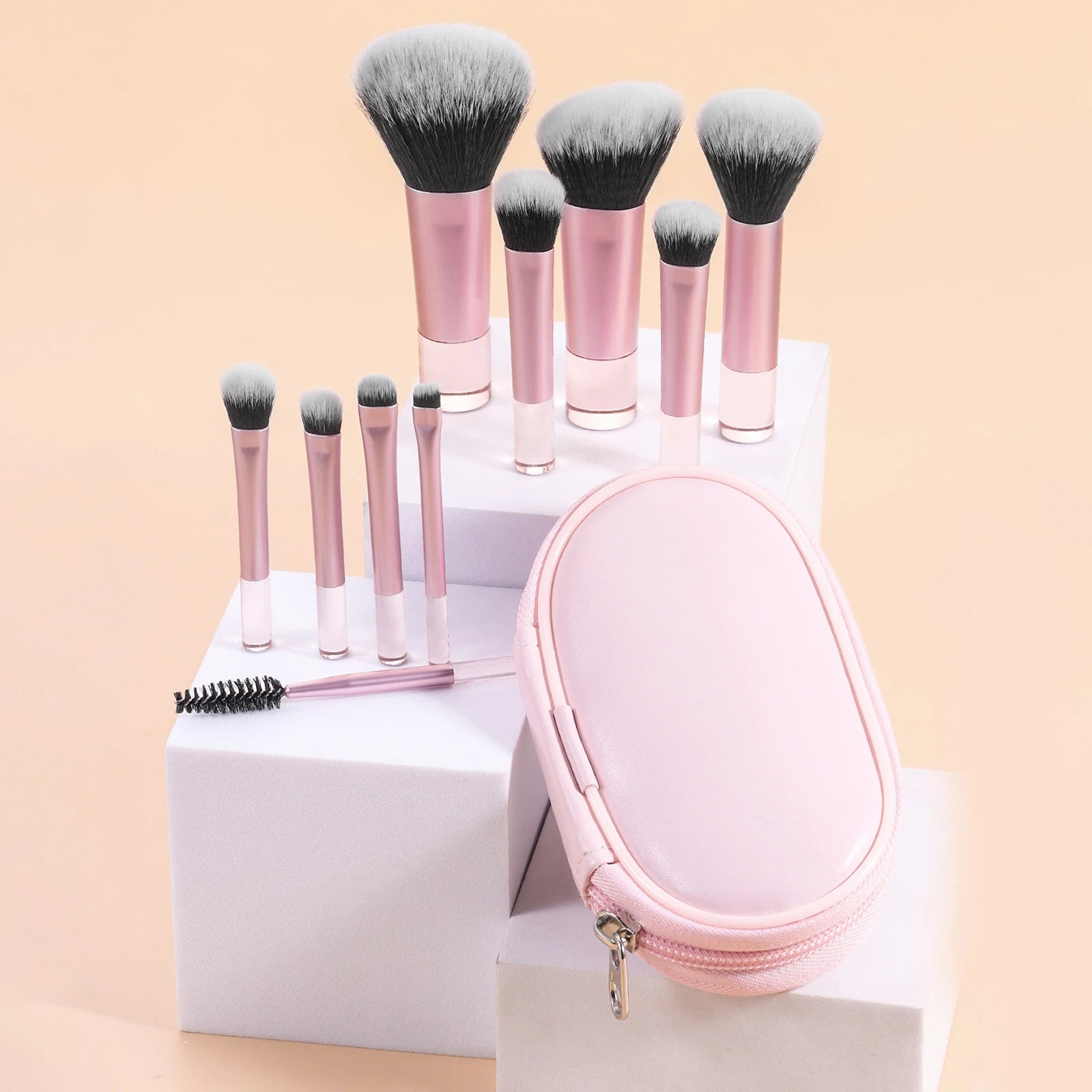10 color Mini makeup brush Travel portable Makeup Tool Makeup Puff - Palm Brush Professional Makeup tool set Christmas gift Beauty World Shop