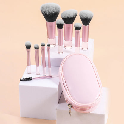 10 color Mini makeup brush Travel portable Makeup Tool Makeup Puff - Palm Brush Professional Makeup tool set Christmas gift Beauty World Shop