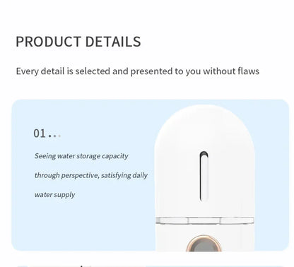 Mini Portable Humidifier Nano Mister Facial Steamer Device Beauty Spray Hydrating Apparatus Cold Spray Apparatus Rechargeable Beauty World Shop