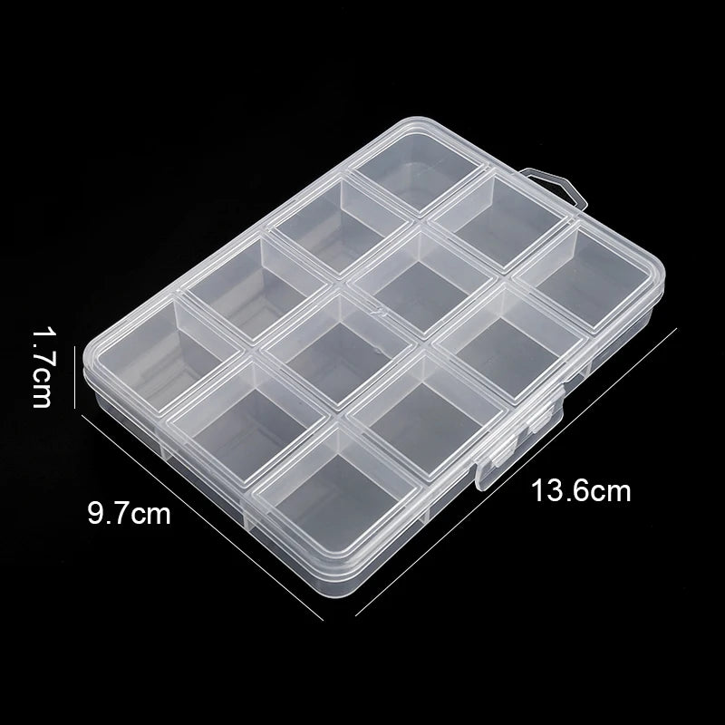 Transparent Storage Container Jewelry Box Clear Plastic Organizer Box Empty Earring Storage Organizer Display Case for Beads Beauty World Shop