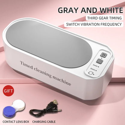 250mAh Ultrasonic Glasses Cleaning Machine Ultrasound Timed Jewelry Toothbrush High Frequency Ultrasonic Cleaner Bath 2026 Beauty World Shop
