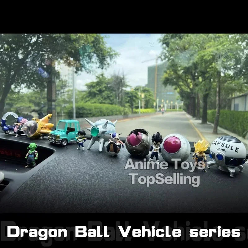 10cm/3.93in Anime Dragon Ball Z 2pcs/set Capsule Spaceship Vegeta Goku space pod Figure PVC Goku Collectible Model Toys Gifts Beauty World Shop