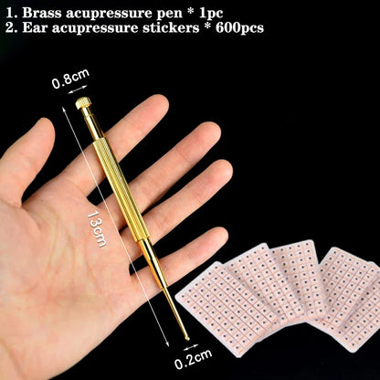 Pure Copper Acupressure Pen Elastic Ear Acupoint Massage Stick Improve Eyesight Acupuncture Point Massager Relax Body Beauty World Shop