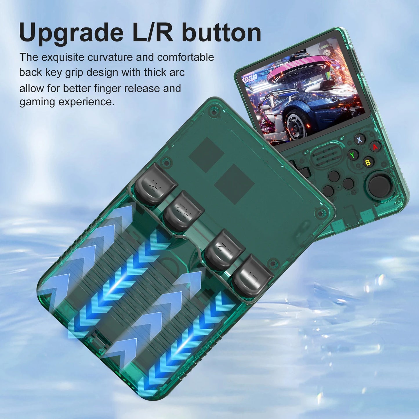 GAMINJA R36S Handheld Game Console 3.5Inch IPS 640x480 Screen Built in 64GB Memory Classic Games Portable Handheld Game Console Beauty World Shop