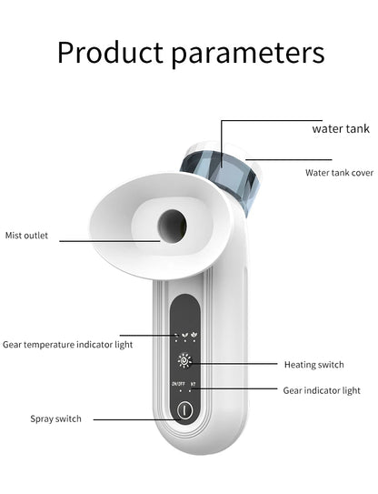 Electric Eye Massager with Nano Steam Hot Compress  and Moisturizing Spray Eye Massage Device for Eye Fatigue Relief and Care Beauty World Shop