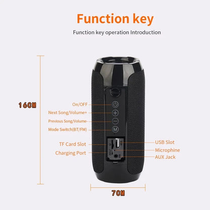 Wireless Portable Bluetooth Speaker Caixa De Som Blutooth Music Sound Box For Radio FM Subwoofer Blootooth Audio Hand Free Baffe Beauty World Shop