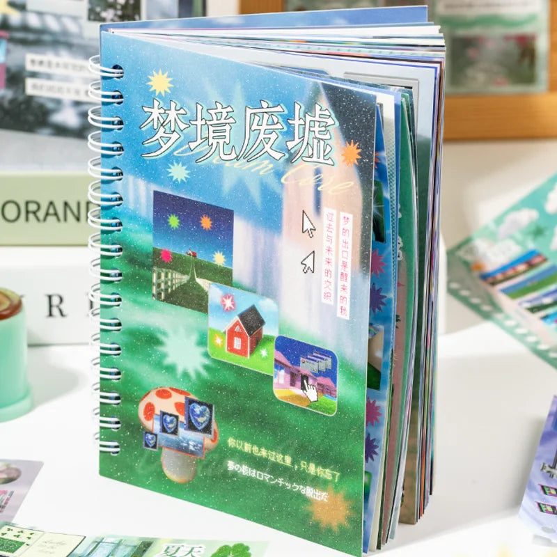2Style 30 pieces/bag Time Reshaping Cut Film Coil Sticker Book Handbook Material Sticker DIY Photo Frame Scrapbook Notebook Cup Beauty World Shop