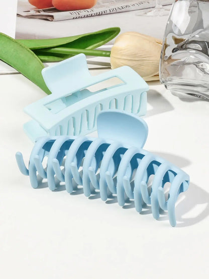5 Pcs Mixed Colors And Shapes Big Hair Claw Clips for Women Girls Thin Thick Curly Hair, Strong Hold Jaw Clips. Beauty World Shop