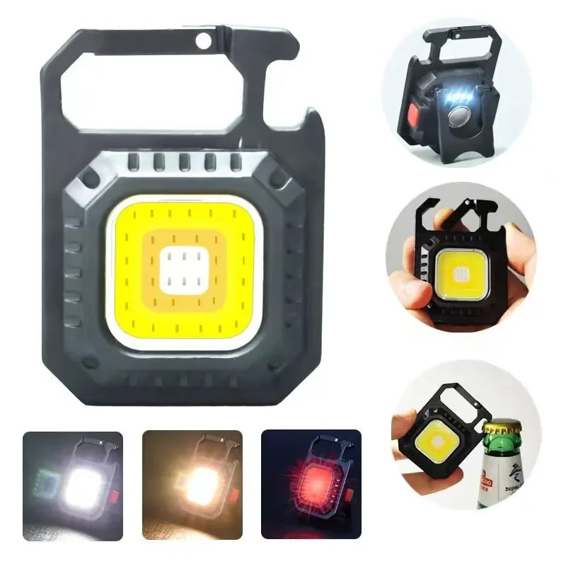 Mini LED Flashlight Magnetic COB Outdoor Camping Pocket Work Light 800 Lumens USB Rechargeable 7 Modes Spotlights Beauty World Shop