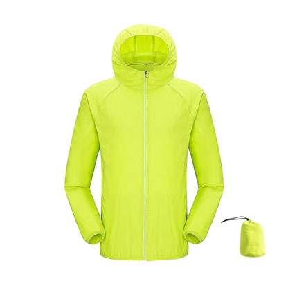 JNLN Men Women Waterproof Hiking Jackets Quick Dry Camping Windbreaker Unisex Outdoor Trekking Raincoat Anti UV Packable Clothes Beauty World Shop