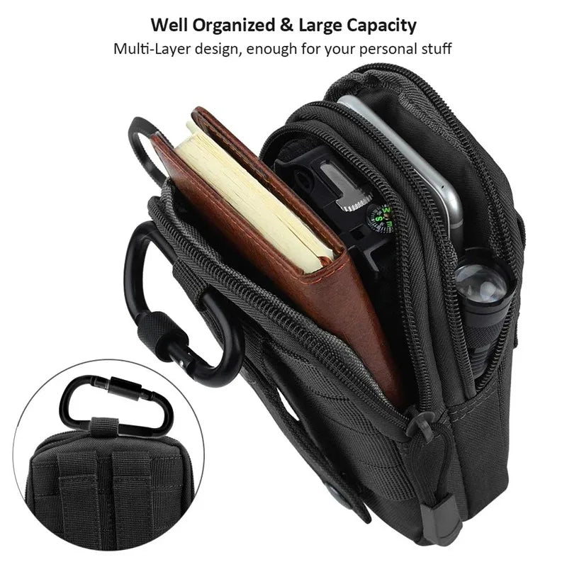 Mobile Phone Case Pouch Waist Bag Waterproof Nylon Multifunction Casual Men Waist Pack Male Small Bag Beauty World Shop