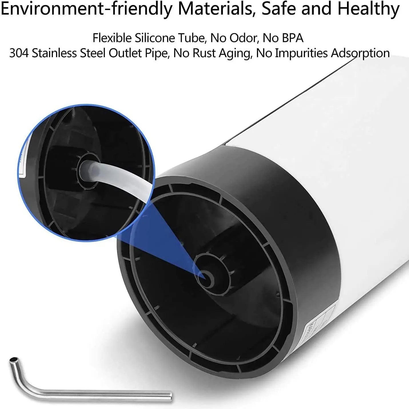 1pcWhite/Black Water Bottle Pump USB Charging Auto Switch Drinking Dispenser Charging One Click Auto Switch Drink Pump Dispenser Beauty World Shop