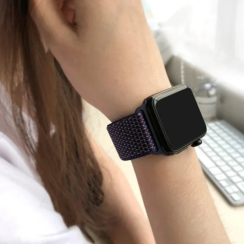 Nylon Strap For Apple Watch Band Ultra 9 8 7 SE 6 5 3 38MM 42MM 40MM 44MM smartwatch Accessorie bracelet iWatch serie 45MM 41MM