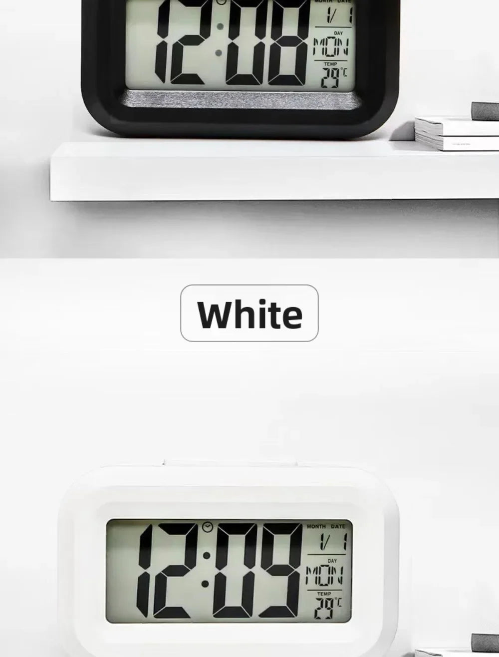 Digital Led Clock Household Bedside Battery Powered Multi-function Alarm Clock Desk Things for the Room Table Clocks Home Decor Beauty World Shop