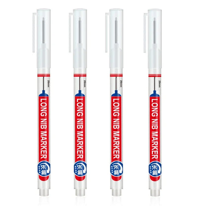 4Pcs/Set 20mm Deep Hole Long Nib Head Markers For Metal Perforating Pen Waterproof Bathroom Woodworking Decoration Multi-Purpose Beauty World Shop