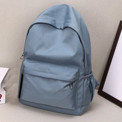 Lightweight Solid Color Backpack for High School Students Multifunctional Casual Bag School Travel Daily Use Simple Design Beauty World Shop