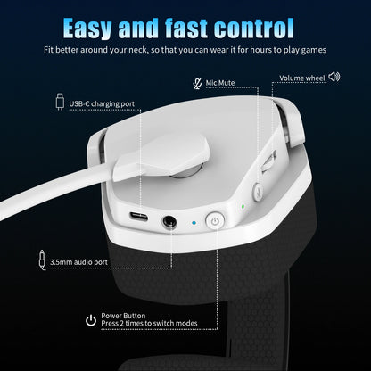 NUBWO G06 2.4G Dual Wireless Gaming Headset 5ms Low Latency 7.1 Surround ENC Mic For PC PS4 PS5 Gaming Bluetooth Headphones Beauty Fashion