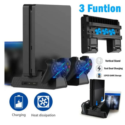 Stand Fan For Support Sony Play Station PS4 Pro Slim Console Playstation PS 4 Game Controller Cooler Accessories Cooling Control Beauty World Shop