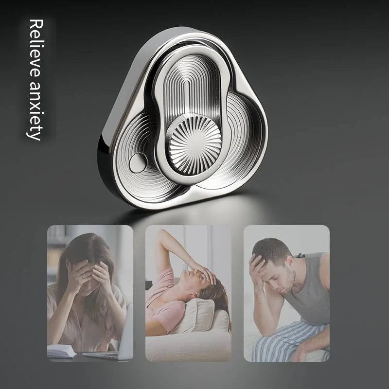 Triangle Spinner Flip Coin EDC Fidget Push Coin Decompression Hand Toy Handle Piece Fidget Spinner Fun Toy Beauty World Shop