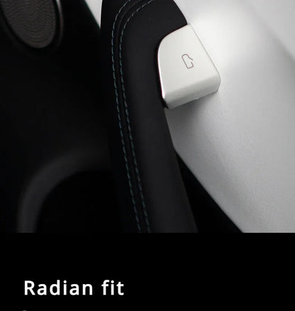 For Tesla Model 3 Highland Model Y Juniper/Launch 2025 Car Open Door Button Stickers 4X Handle Cover Interior Protection Trim Beauty World Shop