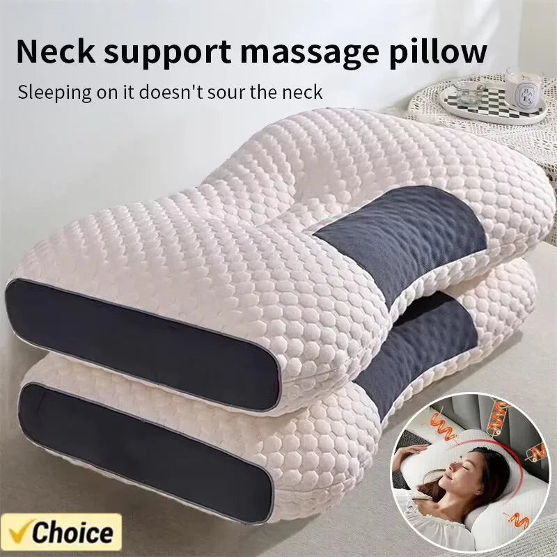 Honeycomb massage pillow pillow to protect cervical vertebra to help sleep home pillow core antibacterial and anti-mite NEW