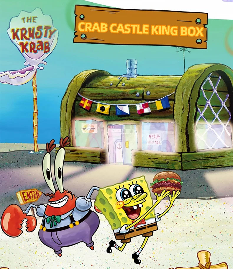 Spongebob Building Blocks Patrick Star Krusty Krab Squidward Tentacles Room Model Bricks Set Desktop Ornaments Kids Toys Gifts Beauty World Shop