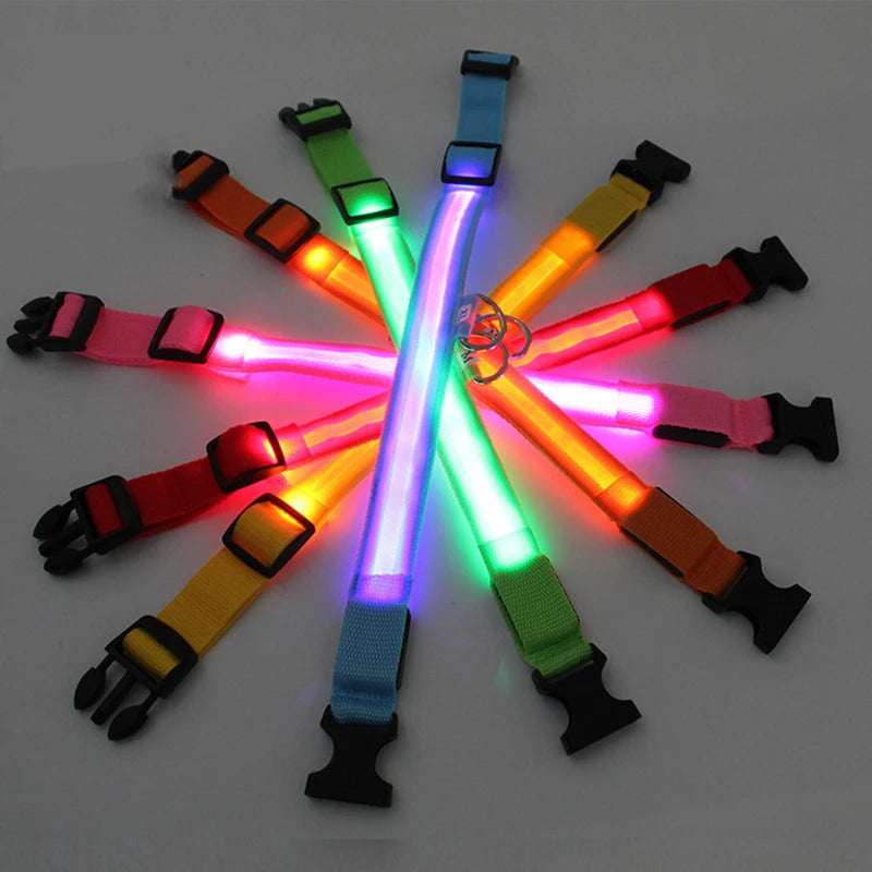 Usb Charging Glowing Dog Collar With Pendant Detachable Luxury Led Light Bright For Small Dogs Cat Night Safety Collar Wholesale Beauty World Shop