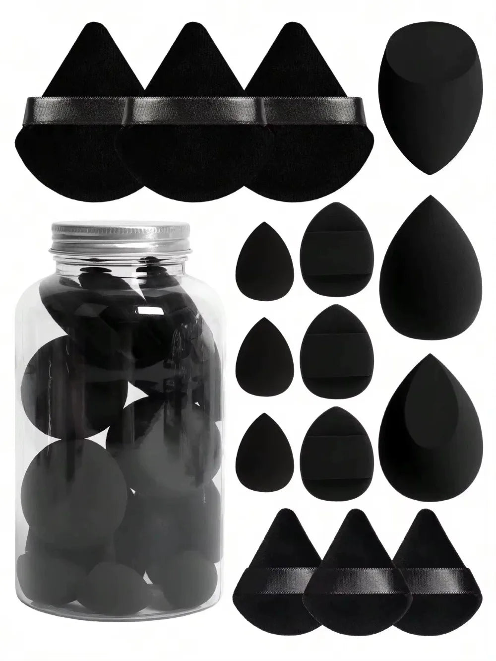 12/15Pcs Makeup Sponge Cosmetic Puff Foundation Sponges Blender Beauty Egg Powder Puffs Women Make Up Accessories Makeup Tools Beauty World Shop