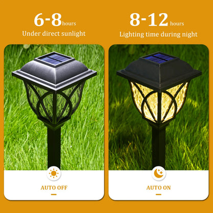 2pcs Led Solar Lawn Lights Outdoor Lamp Waterproof Warm Light Garden Courtyard For Walkway Path Villa Landscape Lights Beauty World Shop