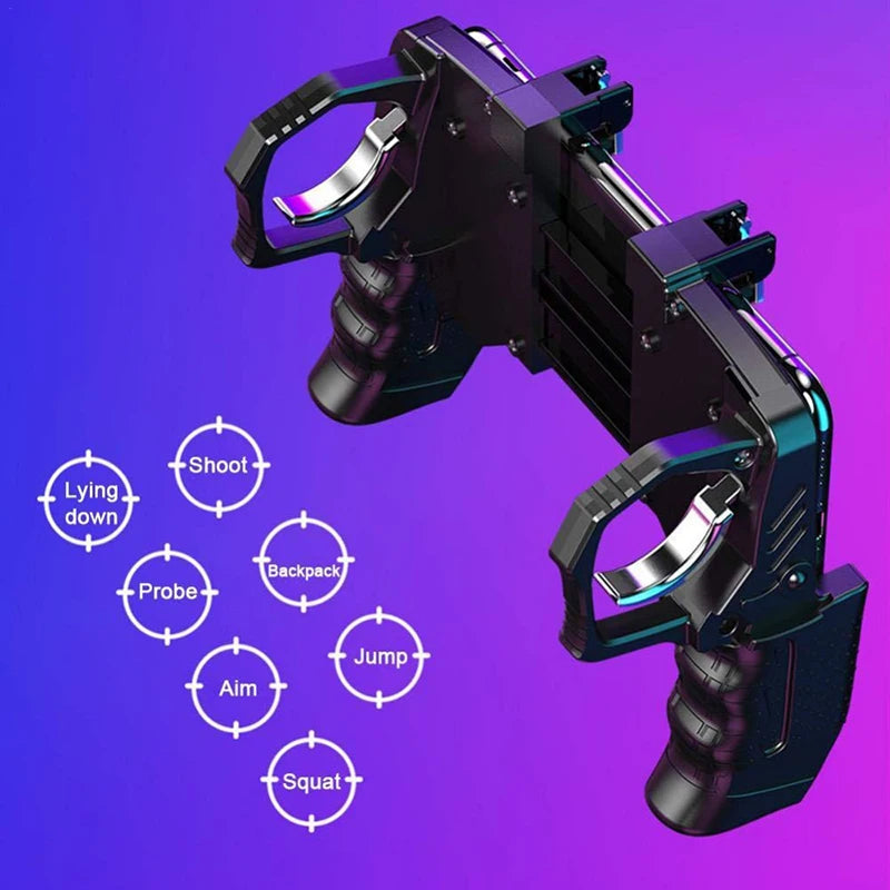 Trigger Free Fire PUBG Controller for Cell Phone Gamepad Joystick Android iPhone Control Mobile Game Pad Pugb Smartphone Command Beauty World Shop