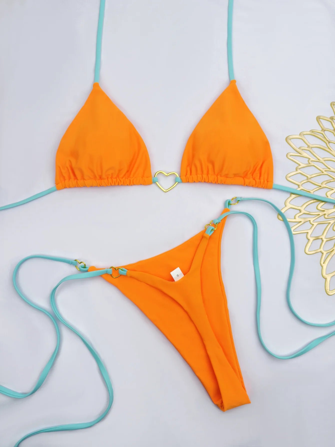 New Solid Color White Bikini Women suit Low Waist Lace-up Fashionable Swimsuit Two-piece Set Beauty World Shop