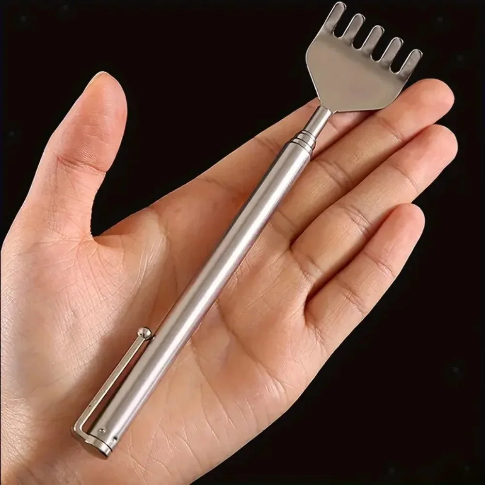 Practical Telescopic Pocket Scratching Massage Kit Stainless Steel Scratcher Handy Pen Clip Back Scratcher Relax Back Massager Beauty World Shop