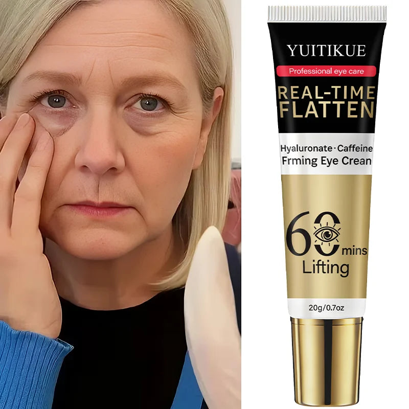 YUITIKUE 60 Min Eye Lift Cream 20g - Hyaluronate & Caffeine, Real-Time Flatten, Refreshing & Fast Absorption, All Skin Types Beauty World Shop