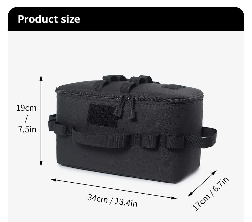 Outdoor Camping Gas Tank Storage Bag Large Capacity Ground Nail Tool Bag Gas Canister Picnic Cookware Utensils Kit Bag Beauty World Shop