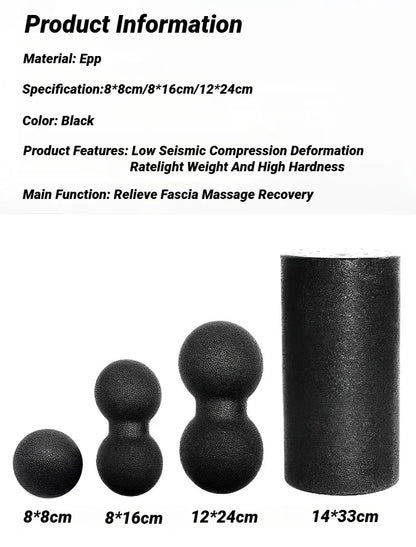Yoga Peanut Balls Body Massage Fascia Ball Suit Foam Block High Density Muscle Relaxation Lacrosse Exercise Fitness Relieve Pain Beauty World Shop